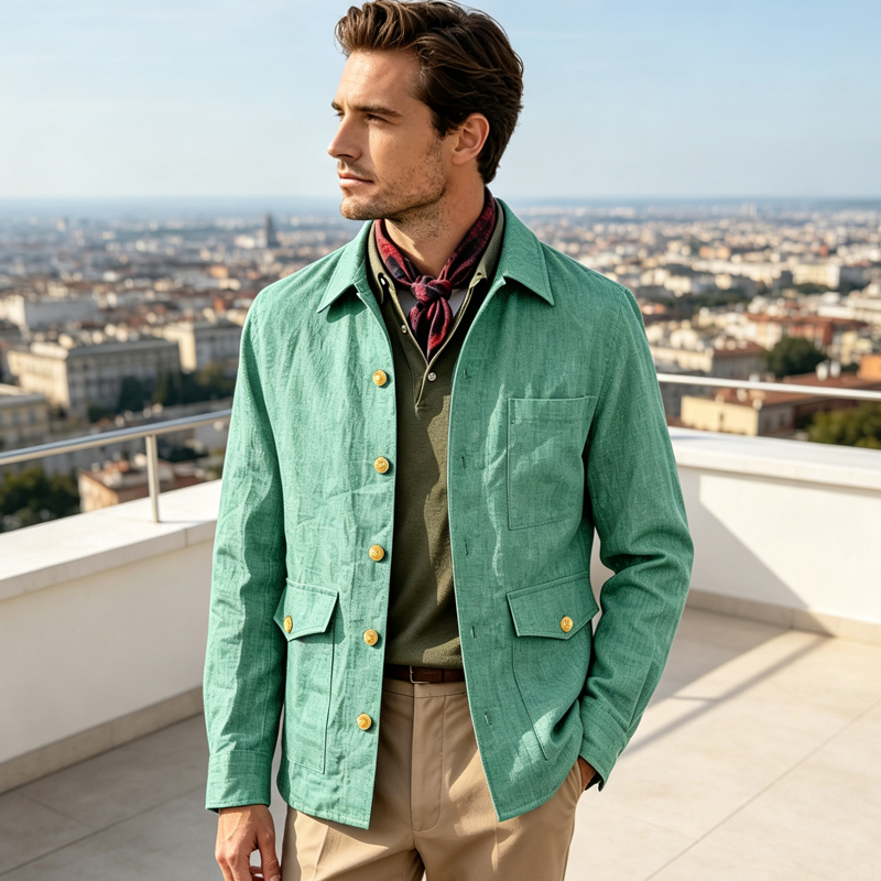 Vintage Men's Linen Jacket Lap - Men Formal Wear With Coat ulasan dan harga