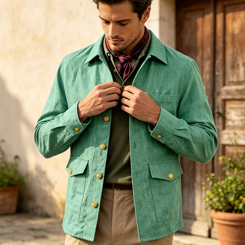 Vintage Men's Linen Jacket Lap - Men Formal Wear With Coat ulasan dan harga